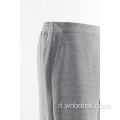 Pantaloni elasticizzati ponty grigio melange